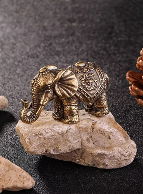 黄铜大象摆件吸水铜象家居客厅
