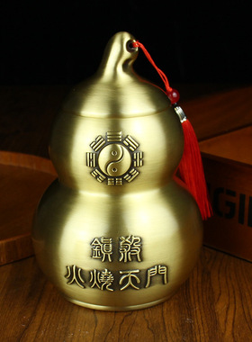 纯铜避火龙葫芦厨房西北角摆件
