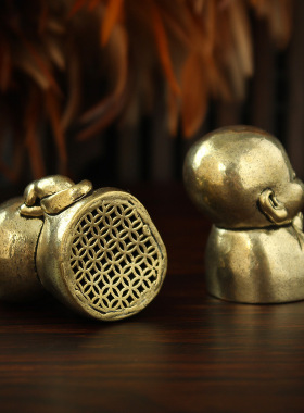 新款四小和尚中式复古桌面摆件