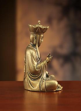 黄铜观音菩萨摆件送子