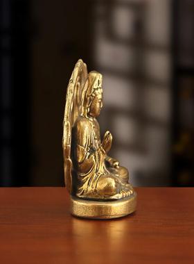 仿古黄铜小随身平安佛挂件