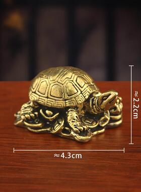 纯黄铜乌龟摆件金钱龟装饰品