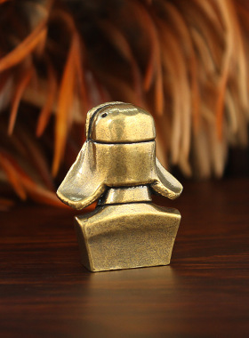 黄铜雷锋人像小摆件桌面装饰品