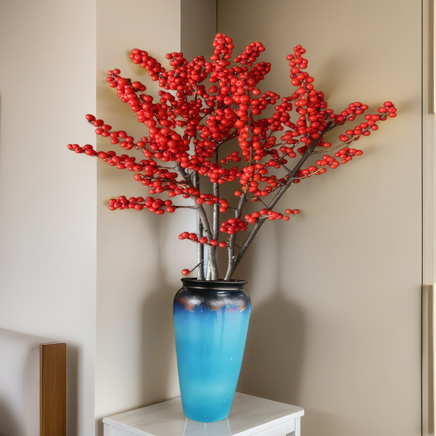 北美冬青鲜花年宵花发财红豆真花水养鲜切枝室内客厅摆放花鲜切花,淘宝优惠券,粉丝福利购,淘宝优惠卷