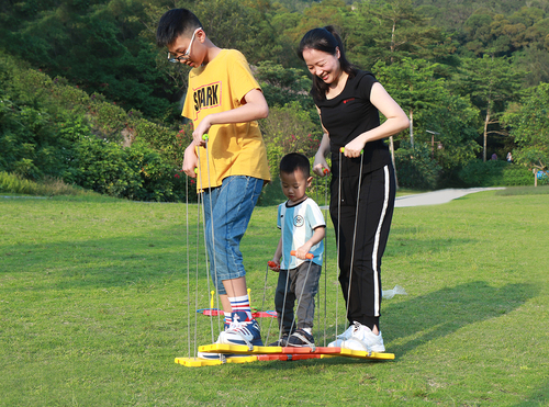 儿童团队协作板早教幼儿园感统训练器材双人多人游戏平衡户外玩具