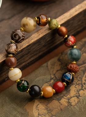 【达人力荐】原创十六籽金刚白玉多宝菩提手串盘玩单圈菩提手链
