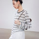 ເສື້ອເຊີດຄໍລູກເຮືອ lyocell tencel striped ຂອງແມ່ຍິງ