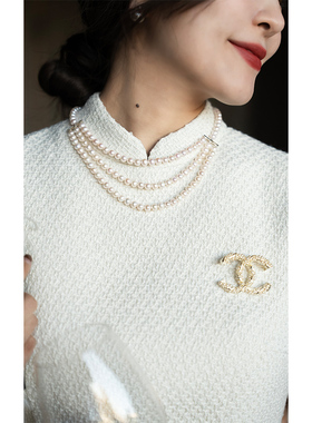 大象和长颈鹿华丽珍珠项链