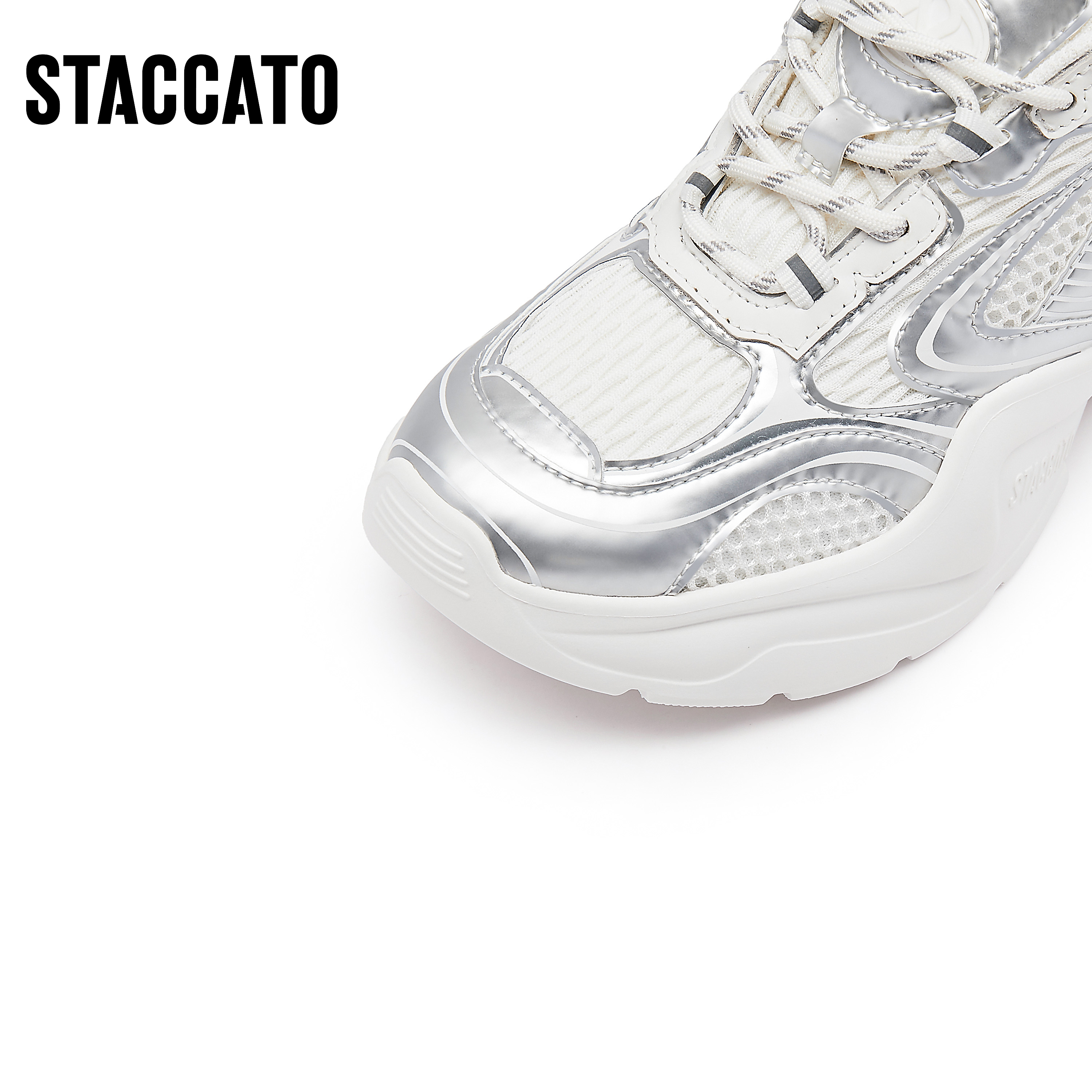 思加图新款时尚老爹鞋厚底增高透气运动休闲鞋ECE68CM3C - 图3