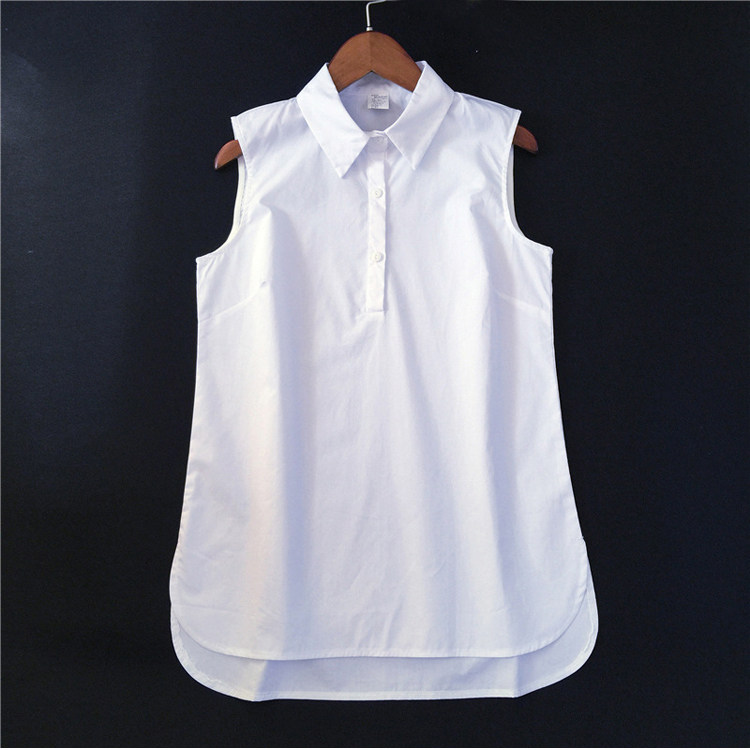 春秋上衣内搭叠穿打底衬衫文艺女装棉背心翻领大码白色衬衣打底衫,淘宝优惠券,粉丝福利购,淘宝优惠卷