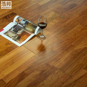 浩邦多层实木复合地板 新实木三层三拼亚花梨实木锁扣地板