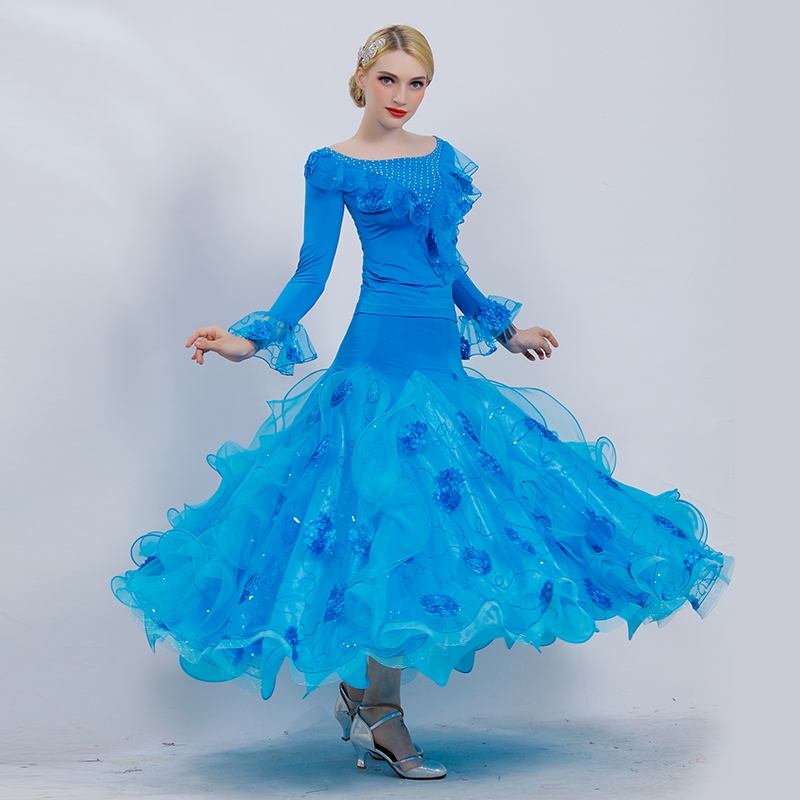 新款亮片摩登舞裙交谊舞广场舞国标舞半身裙大摆华尔兹舞长裙,淘宝优惠券,粉丝福利购,淘宝优惠卷