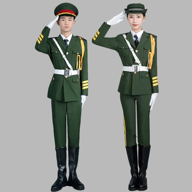 初高中学校仪仗队套装升旗手服装乐队制服合唱舞台装护旗手礼服套 - 图0