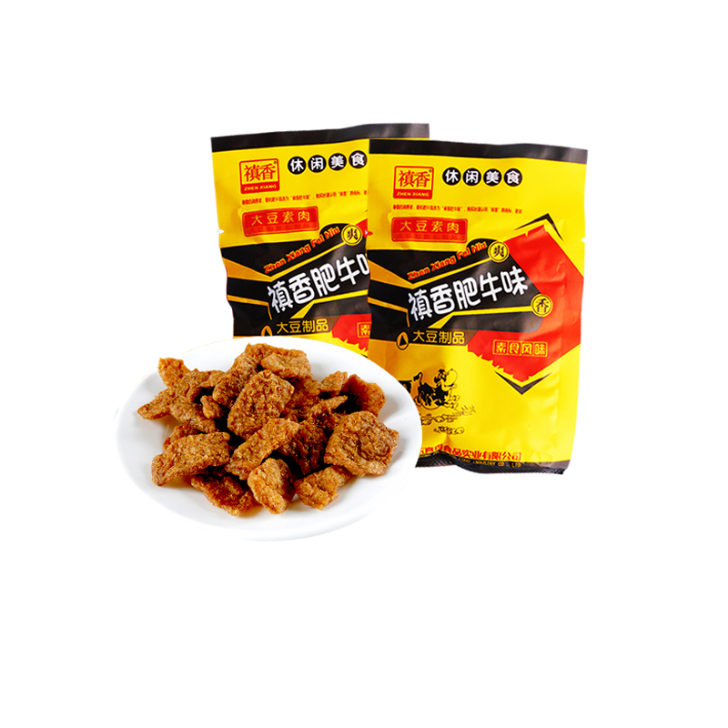 香菇肥牛禛香肥牛30袋素肉8090后怀旧童年解馋小零食休闲食品小吃 - 图2