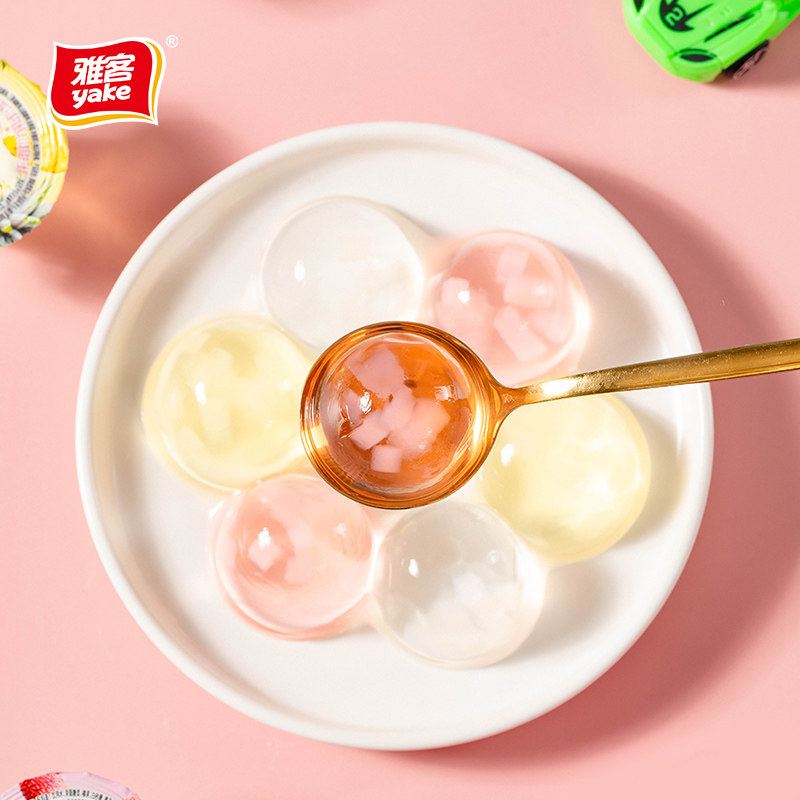 雅客萌鸡小队联名款蒟蒻果冻椰果果冻袋装集锦味零食儿童零嘴400g