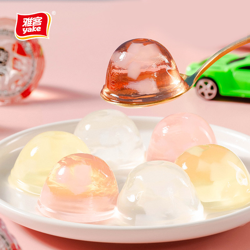 雅客萌鸡小队联名款蒟蒻果冻椰果果冻袋装集锦味零食儿童零嘴400g