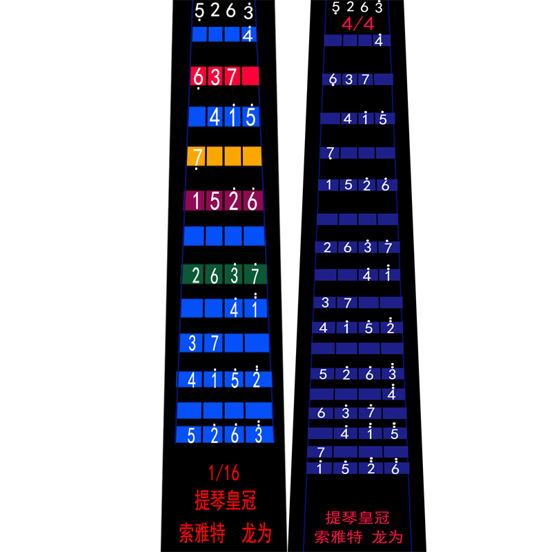 索雅特原数字式简谱把位贴音准之源 分体式 小提琴音名贴把位贴 - 图0
