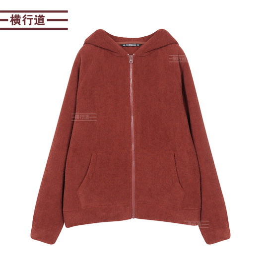 2025冬季双面绒加厚加绒宽松胖MM中年妈妈长袖摇粒绒拉链连帽外套