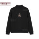 Black mother's fleece sweatshirt new long sleeve mid-collar