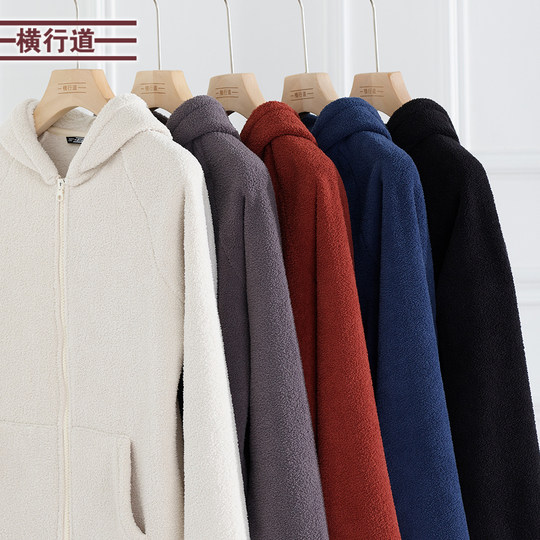 2025冬季双面绒加厚加绒宽松胖MM中年妈妈长袖摇粒绒拉链连帽外套