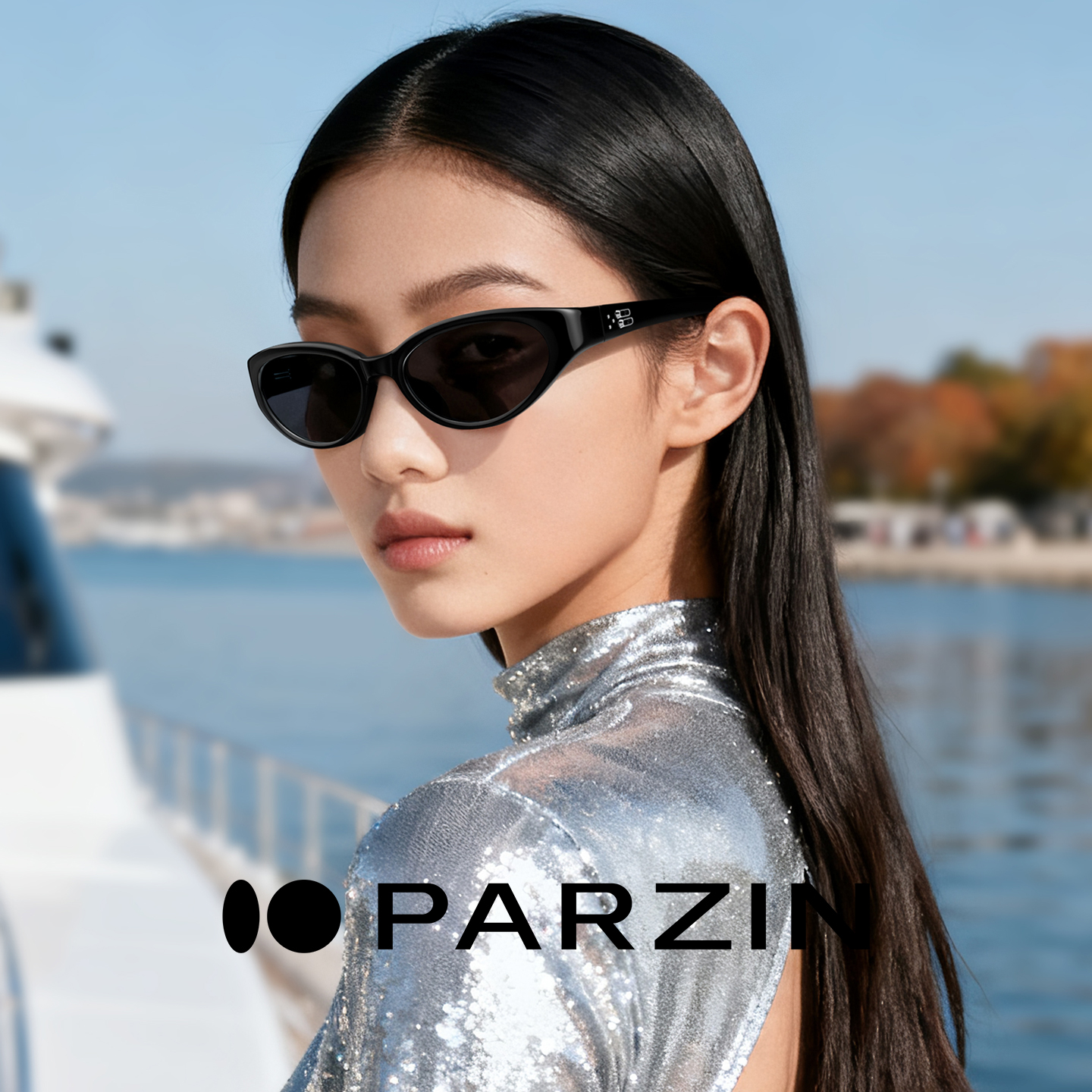 帕森发箍墨镜女26新品曲面个性潮搭防紫外线强光太阳镜男PZ91527 - 图0