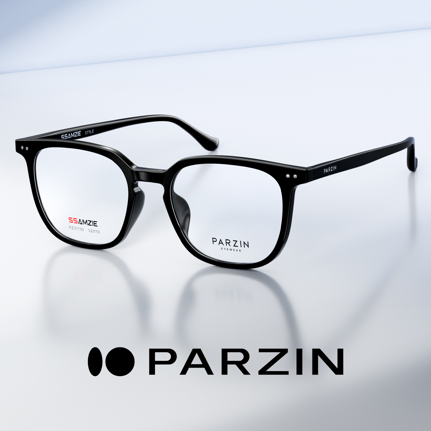 帕森眼镜男女26年新品黑色方框板材素颜可配度数近视镜架PZ31130 - 图0