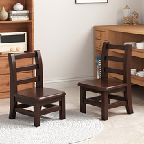Streaming Cloud Children Small Chair Home Short Stool Study Chair Solid Wood Backrest Small Stool Student Writing Homework Chair Bench
