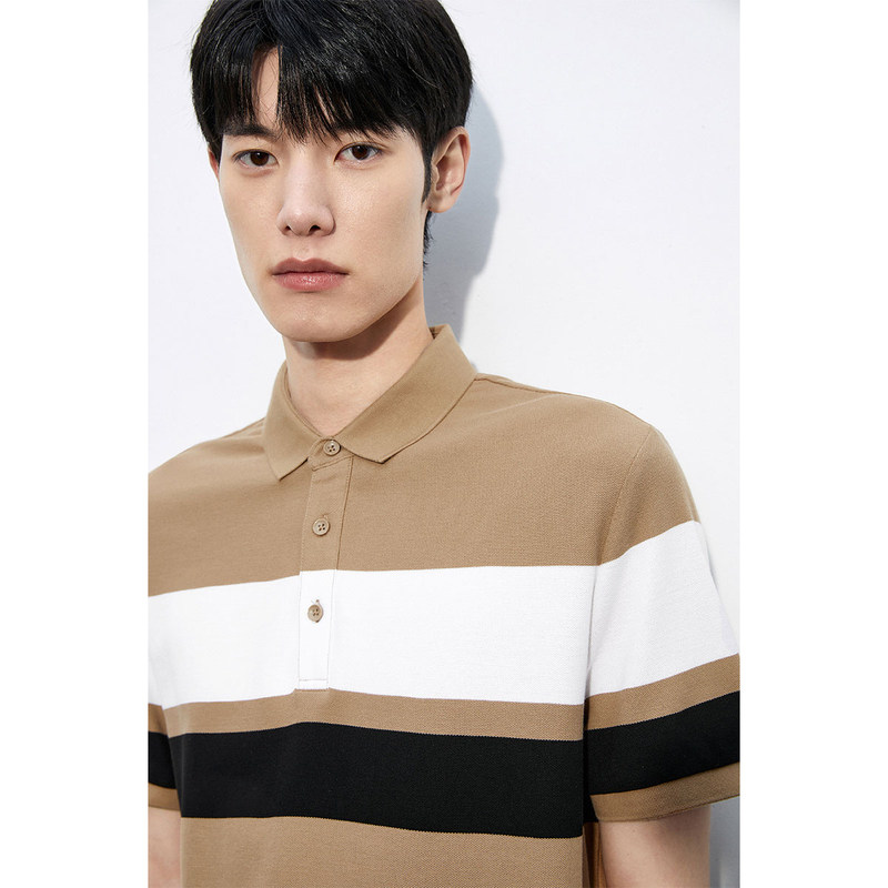 太平鸟男装2023夏季新款条纹polo衫 太平鸟男装Polo衫