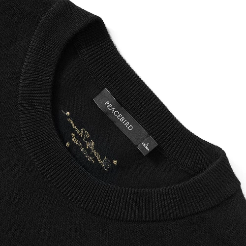 Демисезонная шерстяная модная футболка с бабочкой, с вышивкой, облегающий крой, городской стиль