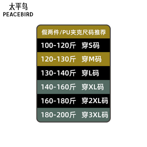 太平鸟男装 假两件行政夹克/哈灵顿立领PU夹克老钱风休闲外套潮流 - 图1