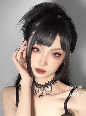 暗黑洛丽塔Lolita朋克桃心蕾丝颈链修女复古哥特choker项链锁骨