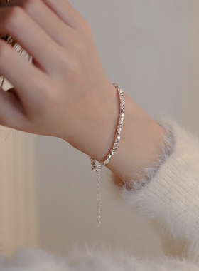 碎银几两手链女本命年转运自律手饰ins轻奢小众设计感闺蜜礼物