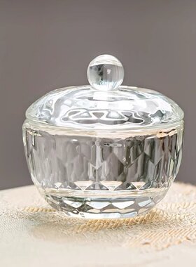 新款水晶圣水杯迷你特小供杯油灯杯油灯座佛具摆件白色佛堂道场