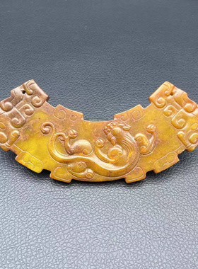 玉璜玉佩饰品仿古雕刻