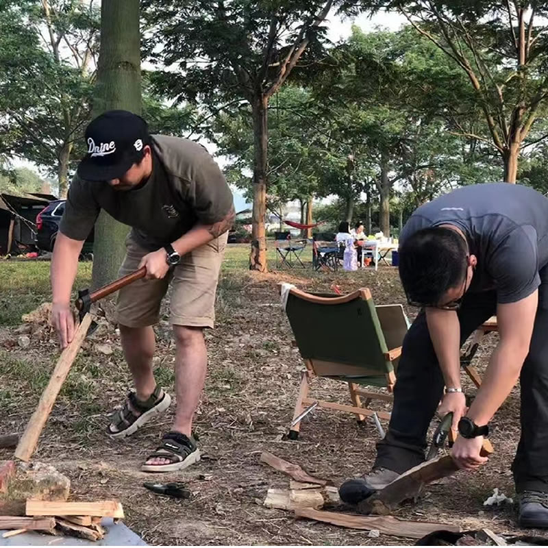 户外露营劈柴体验篝火木柴天然原木栎木柴火烧烤燃木取暖干柴木头 - 图1