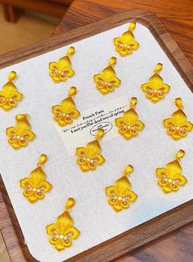 越南沙金拉丝鸢尾花吊坠小红书同