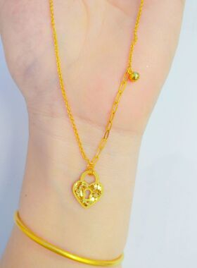 黄金色cnc龙鳞面吊坠爆闪蜂巢面