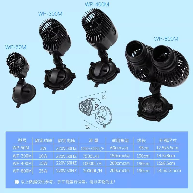 松宝造浪泵静音冲浪泵鱼缸水族箱造浪泵造浪机WP-50M/800M造流泵,淘宝优惠券,粉丝福利购,淘宝优惠卷