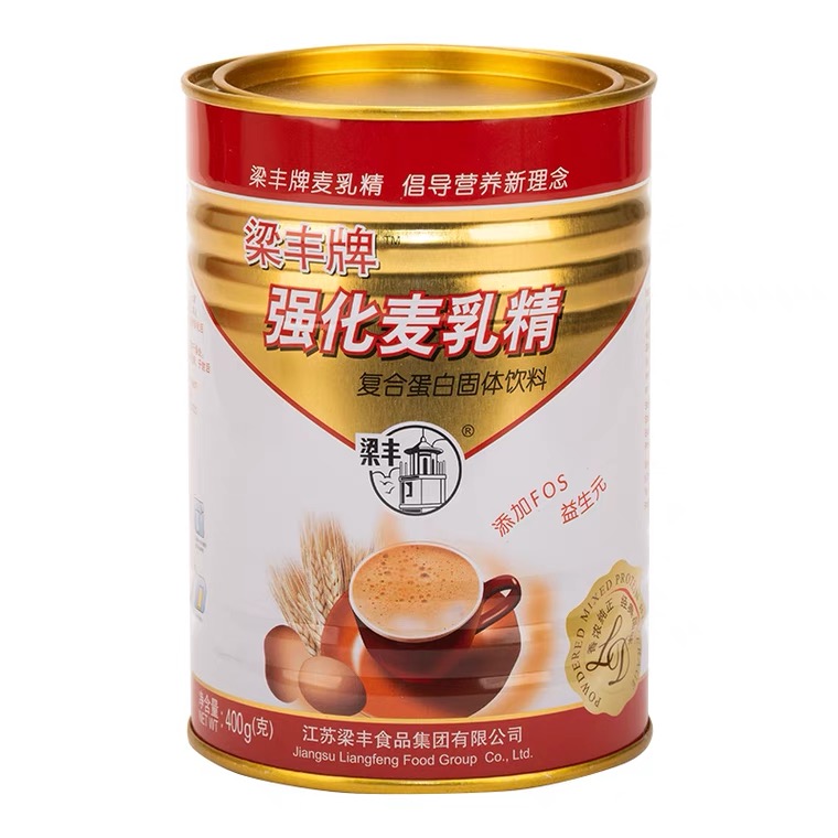 梁丰牌强化传统配方老麦乳精400g80后怀旧零食香浓牛奶味早餐冲饮-图3