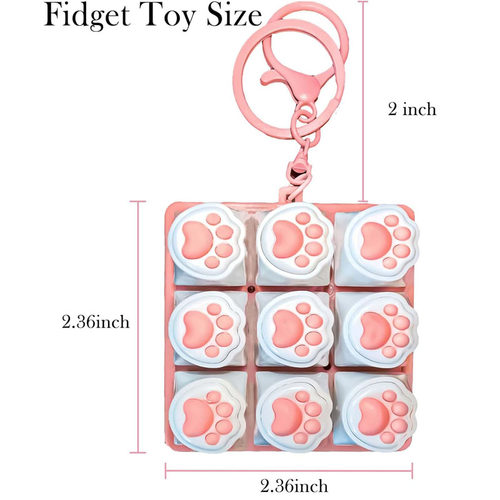 Sound Keyboard Fidget Clicker Anxiety Keychain Cat's paw toy - 图2