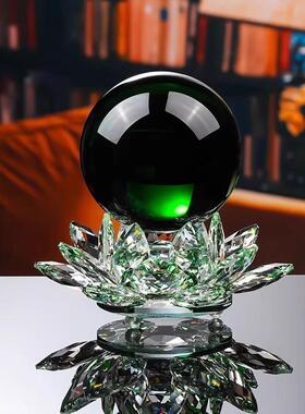 大号15厘米巴西权杖紫水晶球原石摆件梦幻深紫紫水晶球装饰品