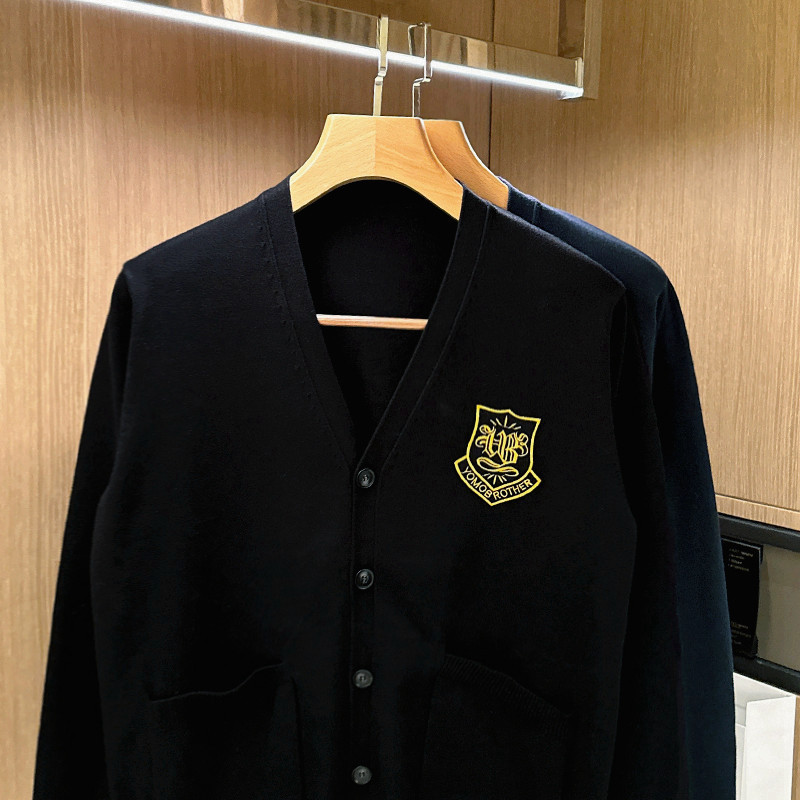 学院风休闲复古开衫针织衫男秋季新款潮流独特刺绣修身毛衣外套男,淘宝优惠券,粉丝福利购,淘宝优惠卷