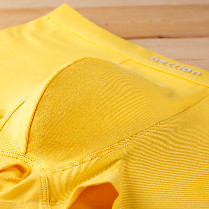 本命佰氏臣纯棉黄色内裤男士莫代尔蚕丝抗菌金色本命年黄男四角裤,淘宝优惠券,粉丝福利购,淘宝优惠卷