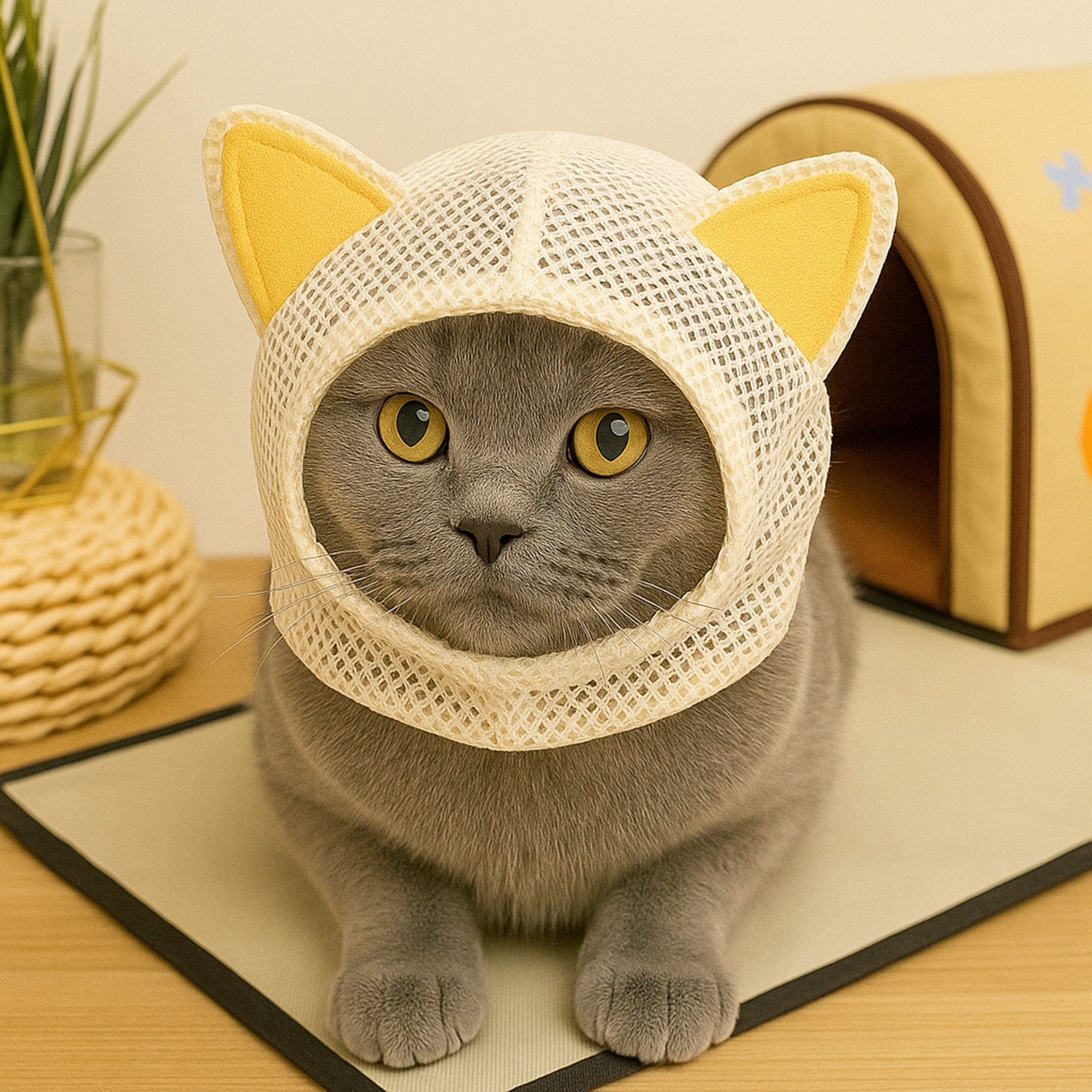 新款猫咪保护头套不挡视野防舔防乱食美容清洁透气猫口罩宠物用品,淘宝优惠券,粉丝福利购,淘宝优惠卷