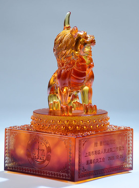 古法琉璃印章桌面纪念品