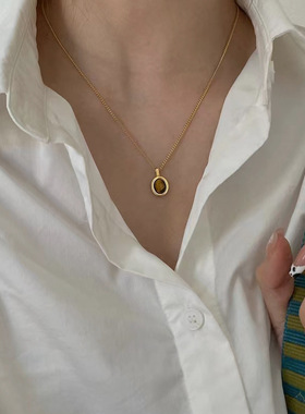 法式气质天然珍珠项链女百搭小众轻奢锆石锁骨链时尚高级感毛衣