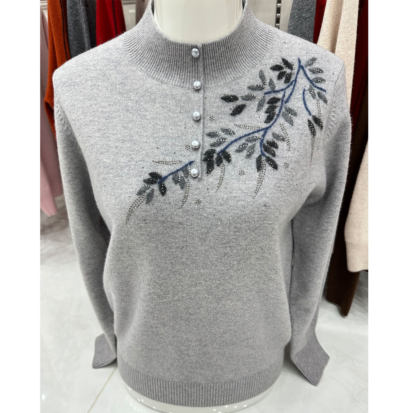 妈妈羊毛衫高贵洋气针织衫秋露凤凰羊绒衫中老年人毛衣女装羊毛衫,淘宝优惠券,粉丝福利购,淘宝优惠卷