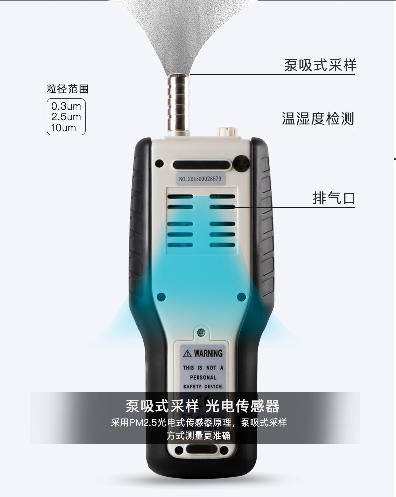 新款鑫思特ht9600 pm2.5粉尘检测仪过滤效率测试仪尘埃粒子计数器 - 图2