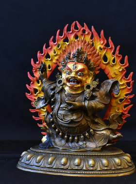 藏传佛像密宗纯铜尼泊尔手工