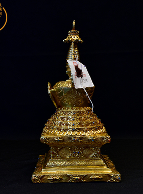 菩提塔纯铜鎏金佛堂尼泊尔手工